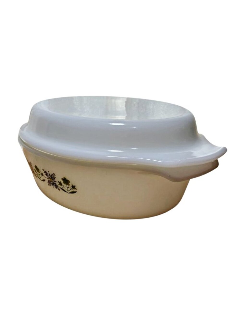 VTG Anchor Hocking Fire King Oval Dish With Lid